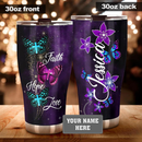 Best Custom Butterfly Faith Hope Love Personalized Tumbler Nearkii