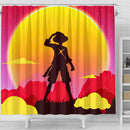 One Piece Sunset Shower Curtain Nearkii