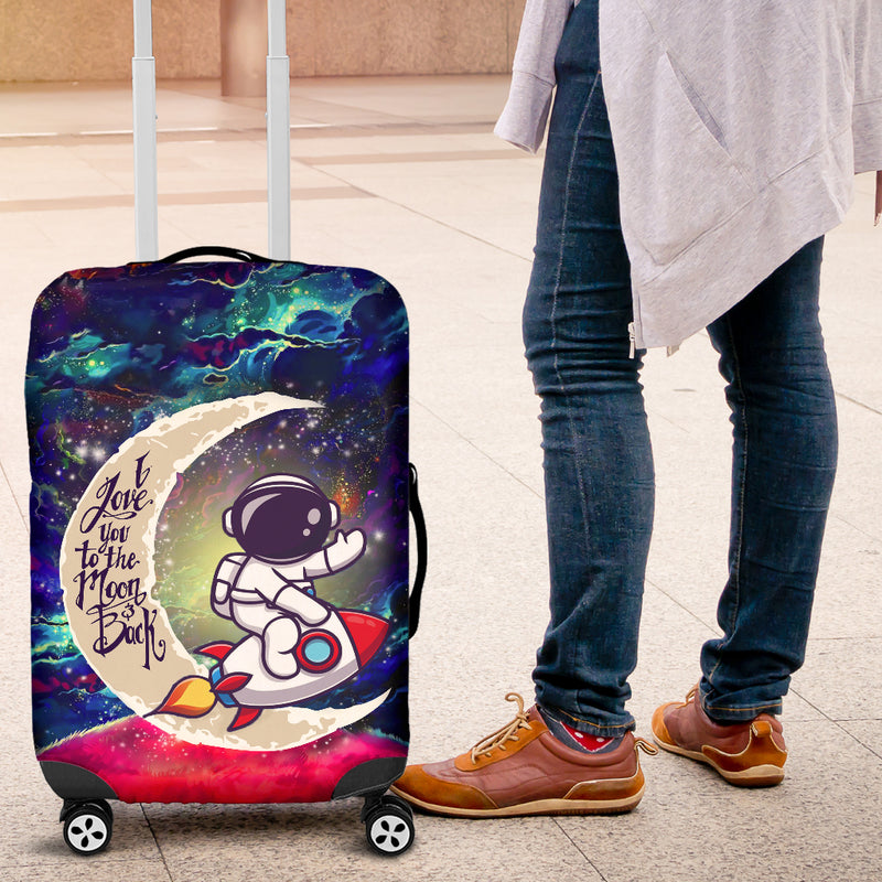 Astronaut Chibi Love You To The Moon Galaxy Luggage Cover Suitcase Protector Nearkii