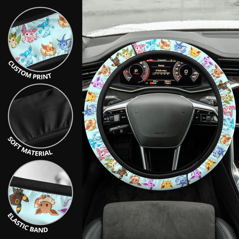 Pokemon Eevee Evolution Car Steering Wheel Cover Nearkii