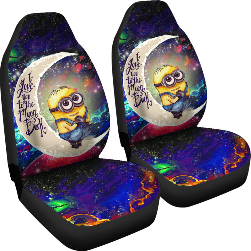 Cute Minions Despicable Me Love You To The Moon Galaxy Car Seat Covers Nearkii