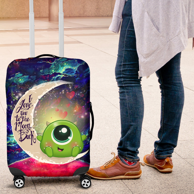 Cute Mike Monster Inc Love You To The Moon Galaxy Luggage Cover Suitcase Protector Nearkii