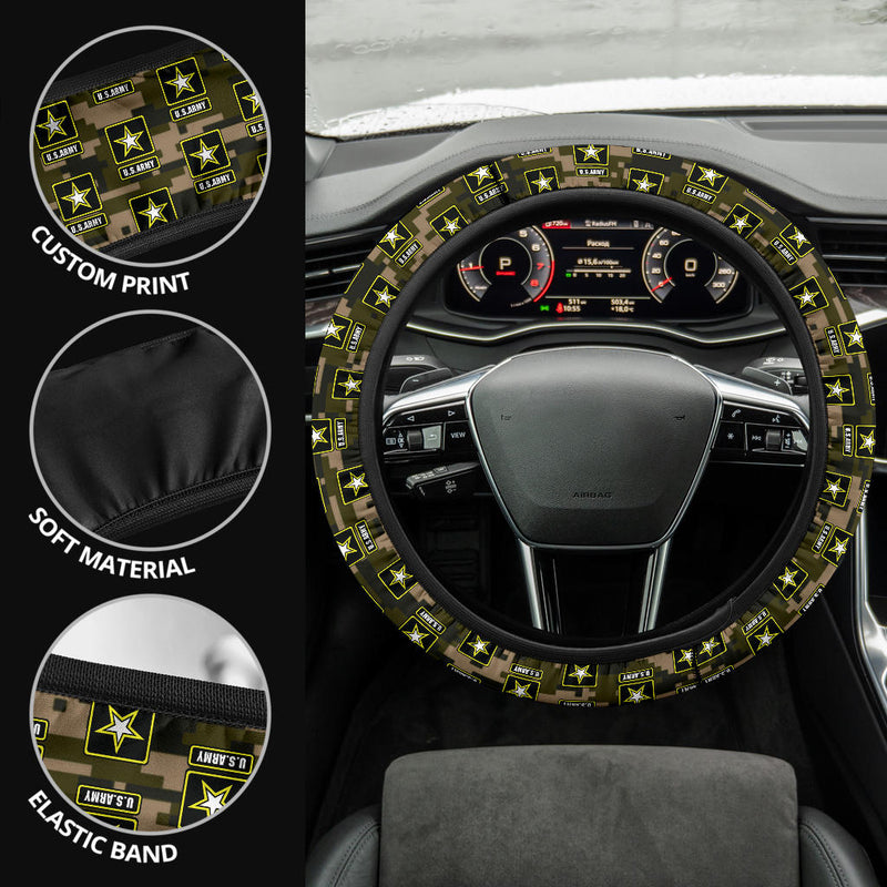 US Army Car Steering Wheel Cover Nearkii