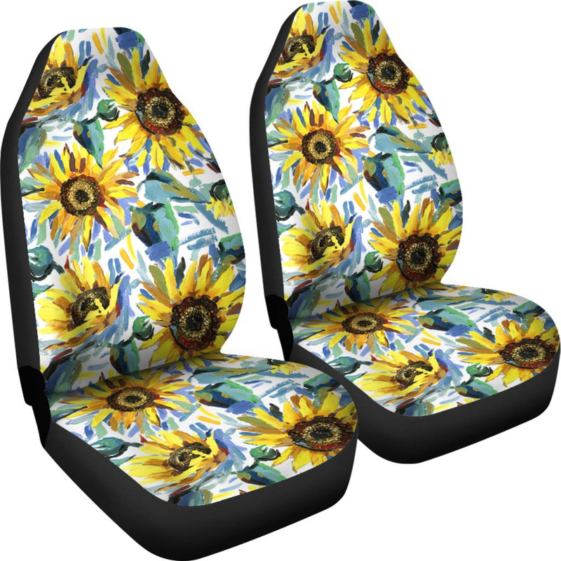 Best Painting Sunflower Premium Custom Car Seat Covers Decor Protector Nearkii