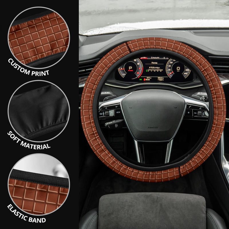 Sweet Chocolate Bar Premium Car Steering Wheel Cover Nearkii