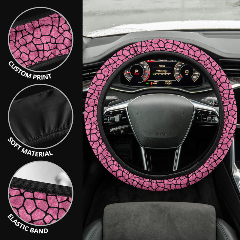 Pink Girafee Premium Car Steering Wheel Cover Nearkii