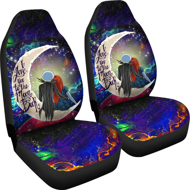 Jack And Sally Nightmare Before Christmas Love You To The Moon Galaxy Car Seat Covers Nearkii