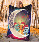 Pokemon Friends Gen 1 Love You To The Moon Galaxy Premium Blanket Nearkii