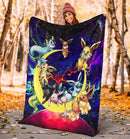 Eevee Evolution Pokemon Family Love You To The Moon Galaxy Premium Blanket Nearkii