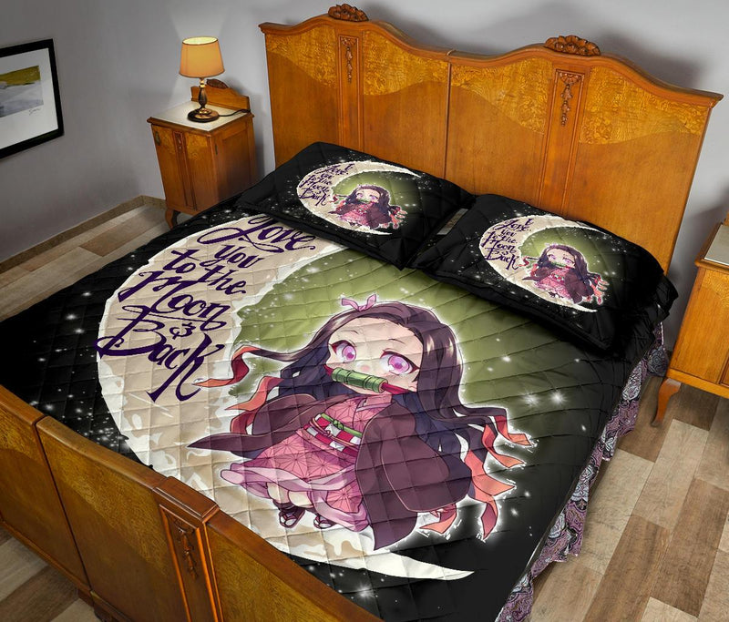 Demon Slayer Cute Anime Moon Quilt Bed Sets Nearkii