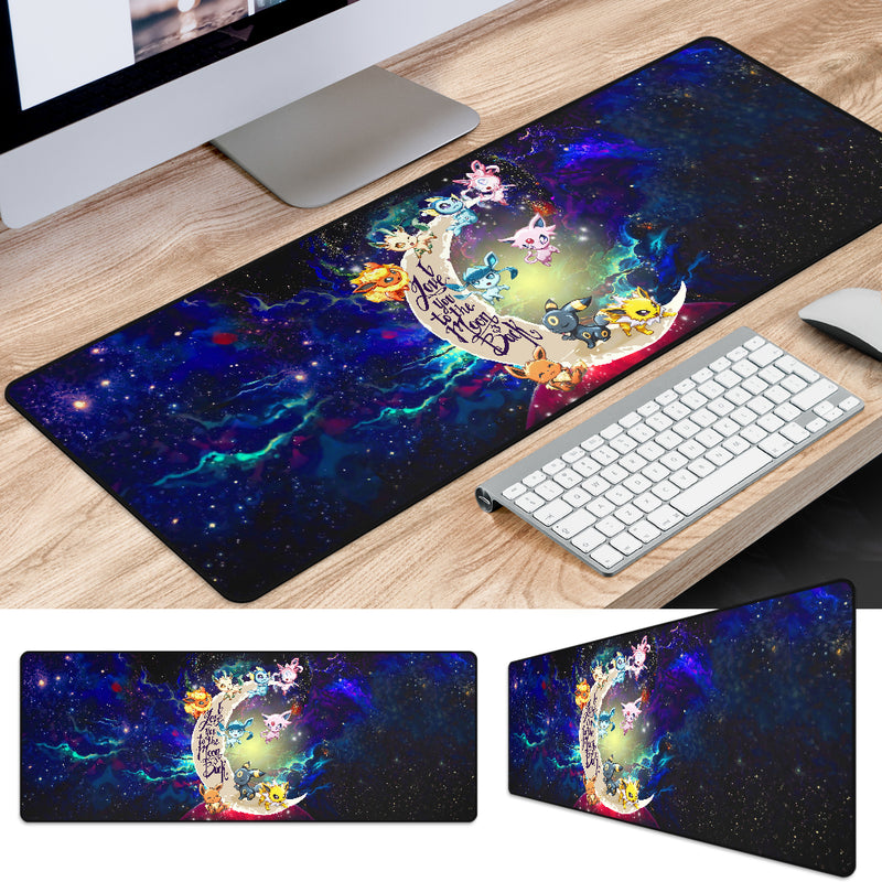 Eevee Evolution Pokemon Love You To The Moon Galaxy Mouse Mat Nearkii