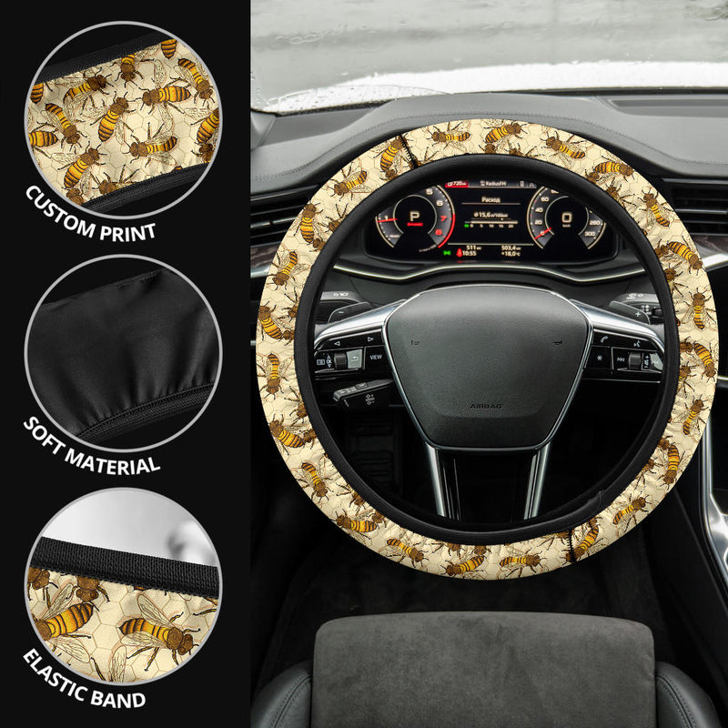Honey Bee Premium Car Steering Wheel Cover Nearkii