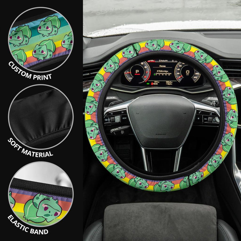 Bulbasaur Pokemon Anime Custom Car Steering Wheel Cover Nearkii