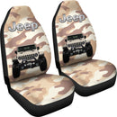 Cream White Jeep Camouflage Premium Custom Car Seat Covers Decor Protectors Nearkii