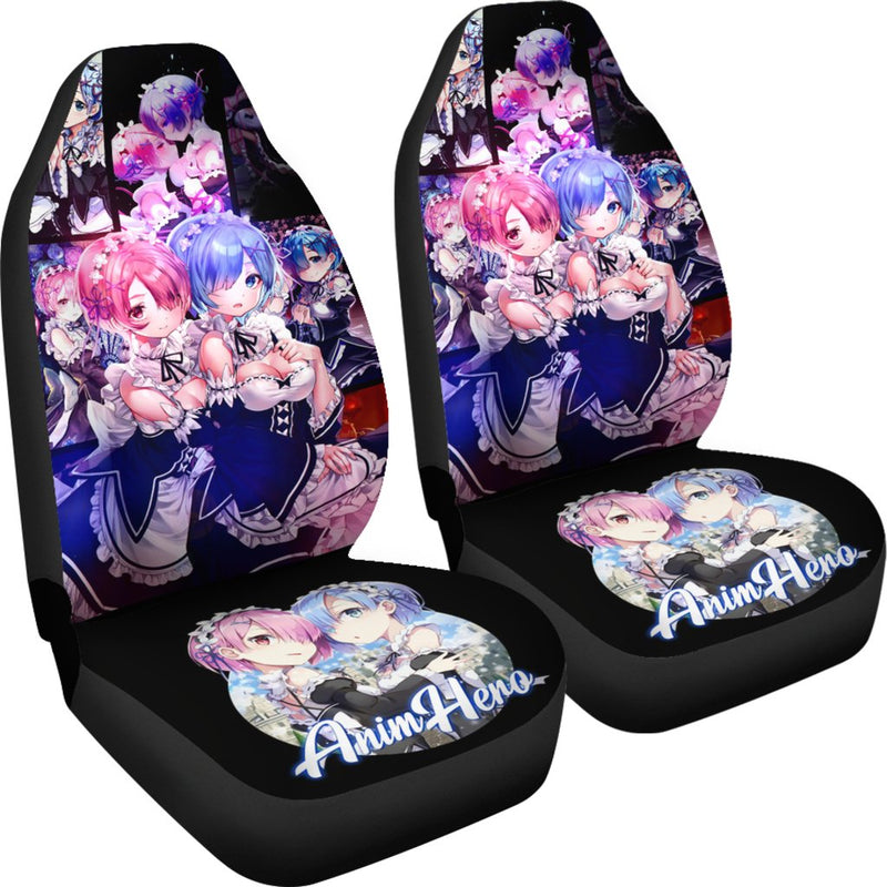 Ram And Rem Anime Girl Re Zero Car Premium Custom Car Seat Covers Decor Protectors Nearkii