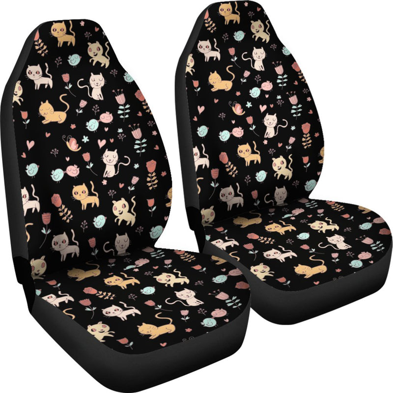 Best Cat Kitten Pattern Premium Custom Car Seat Covers Decor Protector Nearkii