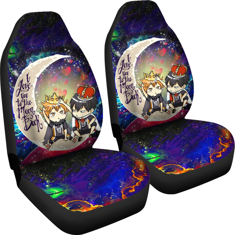 Hinata And Tobio Haikyuu Love You To The Moon Galaxy Car Seat Covers