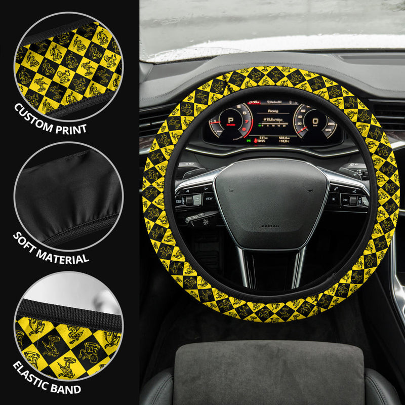 Harry Potter Yellow Premium Car Steering Wheel Cover Nearkii