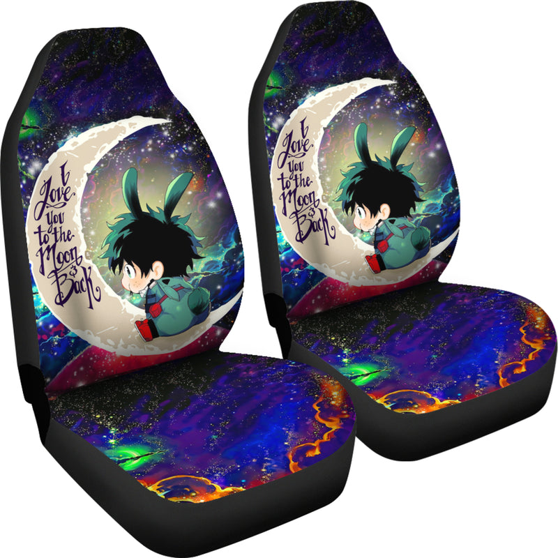 Deku My Hero Academia Anime Love You To The Moon Galaxy Car Seat Covers