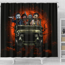 Halloween Horro Movie Ride Jeep Funny Shower Curtain Nearkii