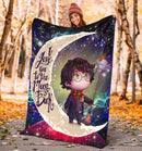Harry Potter Chibi Love You To The Moon Galaxy Premium Blanket Nearkii