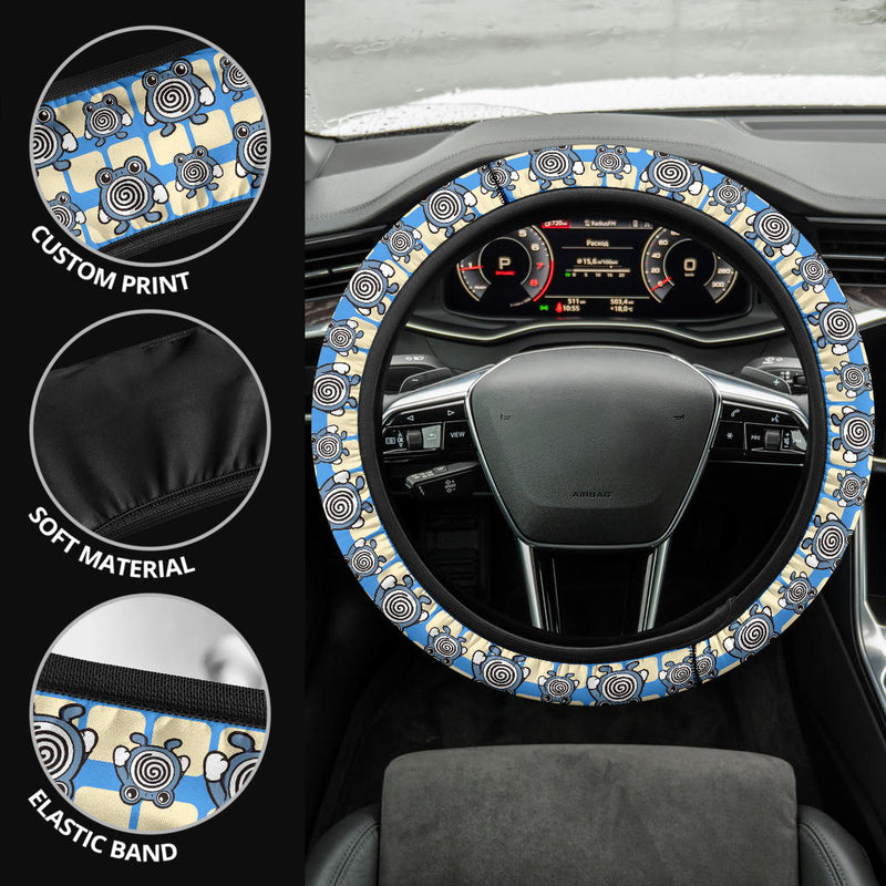 Pokemon Poliwhirl Premium Custom Car Steering Wheel Cover Nearkii