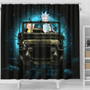 Rick And Morty Moonlight Halloween Jeep Funny Shower Curtain Nearkii