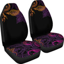 Purple Pink Orange Floral Premium Custom Car Seat Covers Decor Protector