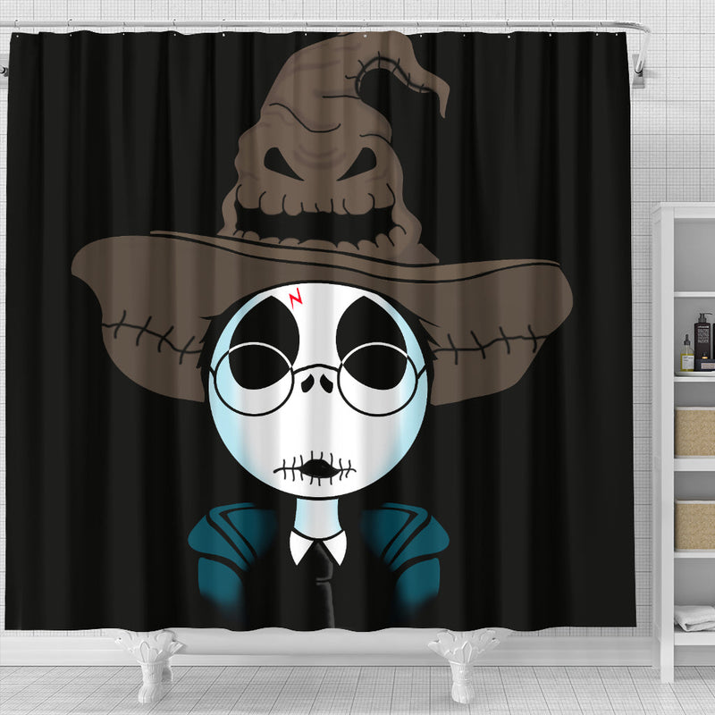 Jack Skellington Harry Potter Shower Curtain Nearkii