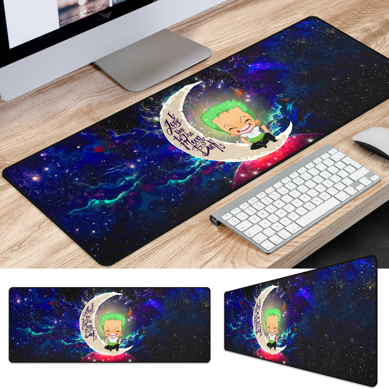 Zoro One Piece Love You To The Moon Galaxy Mouse Mat Nearkii