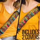 Cheetah Sunflower Car Seat Belt CoversCustom Car Interior Accessories Perfect Gift Nearkii