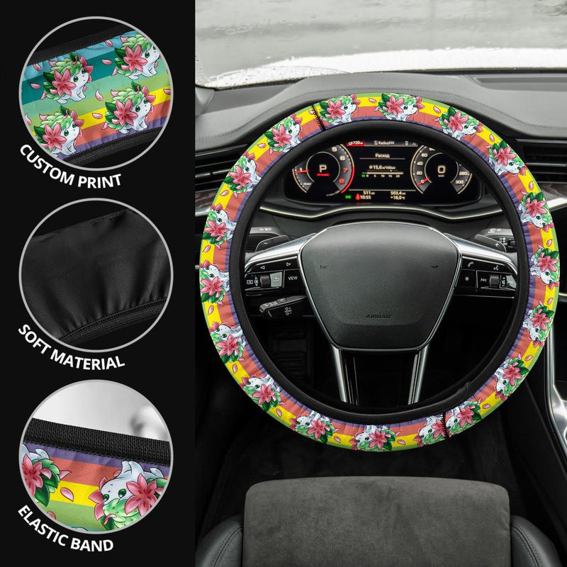 Shaymin Pokemon Car Steering Wheel Cover Nearkii