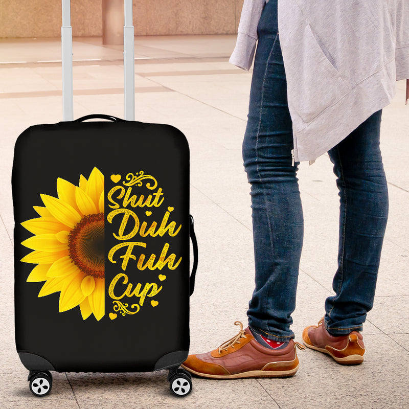 Sunflowers Shut Duh Fuh Up Luggage Cover Suitcase Protector Suitcase Protector Nearkii