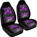 Halloween American Flag Purple Jeep Girl Premium Custom Car Seat Covers Decor Protectors Nearkii
