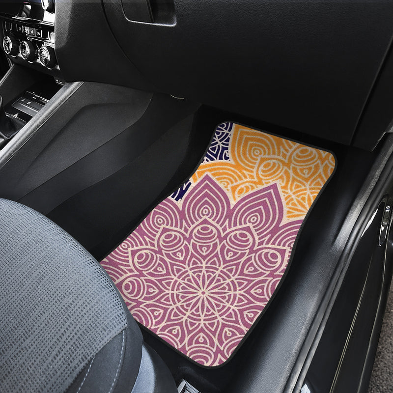 Colorful Floral Mandalas Car Floor Mats Car Accessories Nearkii