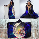 Demond Slayer Team Love You To The Moon Galaxy Economy Hooded Blanket Nearkii