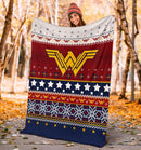 Wonder Woman Signal Ugly Christmas Custom Blanket Home Decor Nearkii