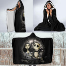 Jack And Sally Nightmare Before Christmas Moonlight Economy Hooded Blanket Nearkii