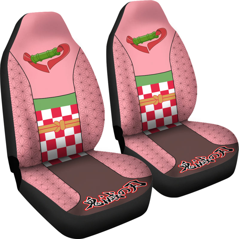 Demon Slayer Nezuko Kamado Premium Custom Car Seat Covers Decor Protectors Nearkii
