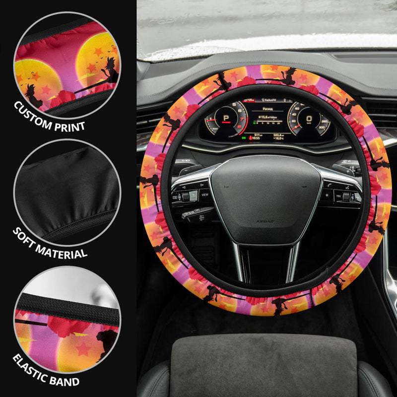 Dragon Ball Goku Fly Premium Car Steering Wheel Cover Nearkii