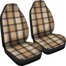 Best Brown Beige Plaid Premium Custom Car Seat Covers Decor Protector Nearkii