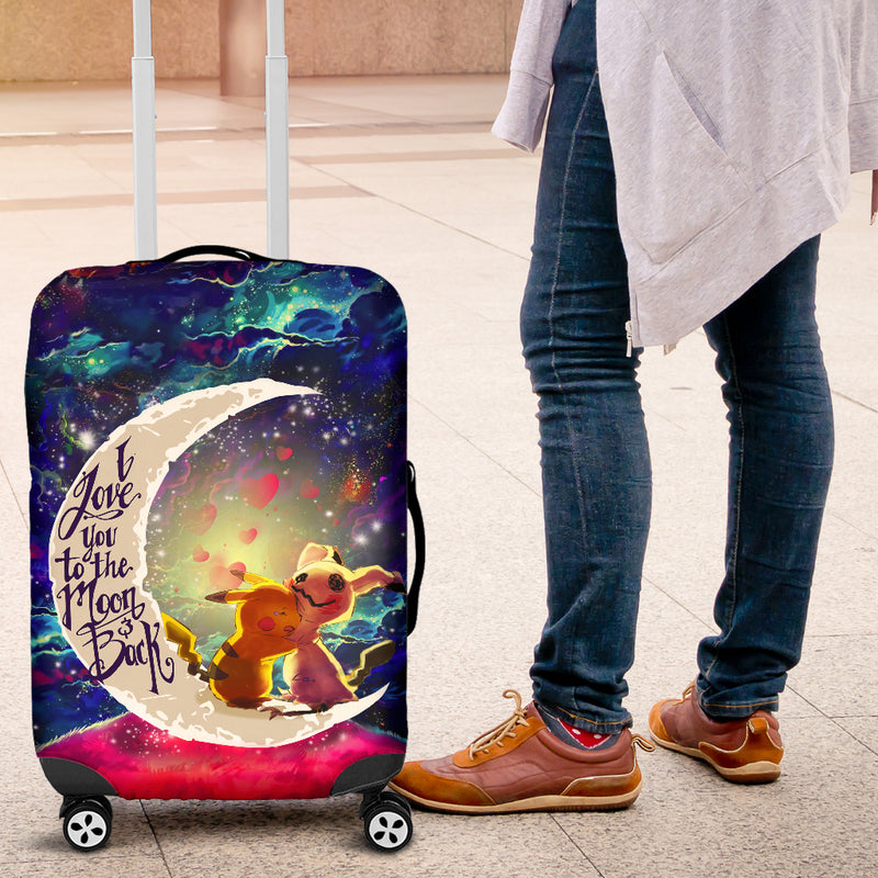 Pikachu Horro 1 Love You To The Moon Galaxy Luggage Cover Suitcase Protector Nearkii