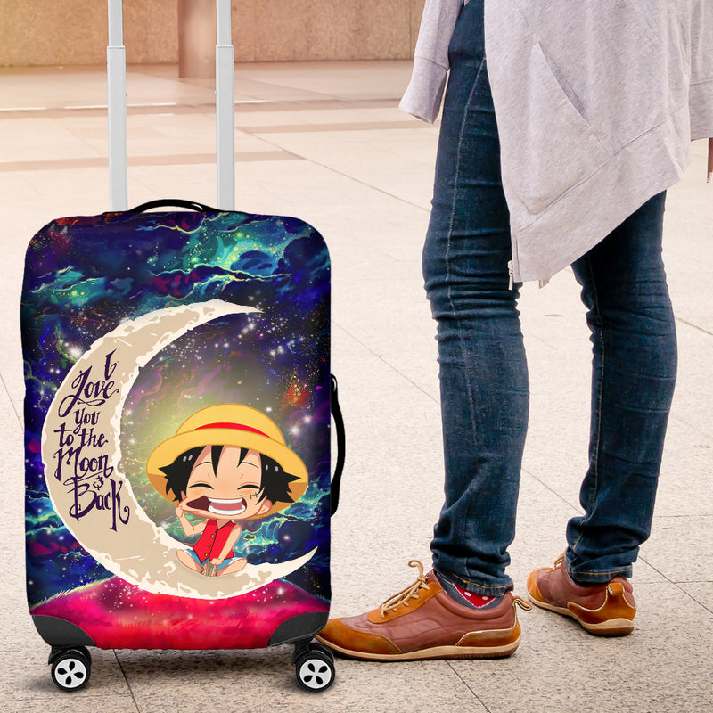 Luffy One Piece Love You To The Moon Galaxy Luggage Cover Suitcase Protector Nearkii