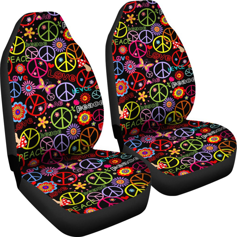 Best Hippie Wallpaper With Peace Symbol Premium Custom Car Seat Covers Decor Protector Nearkii