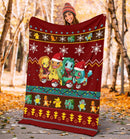 Red Gearzime Pokemon Pikachu Christmas Blanket Amazing Gift Idea Nearkii