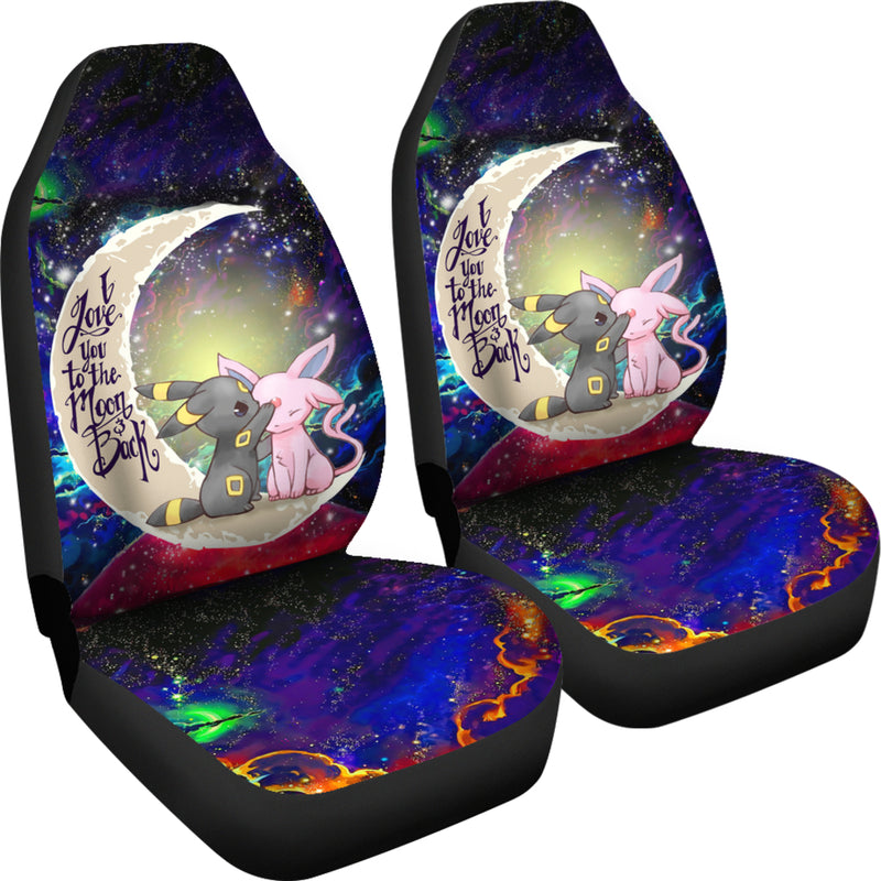 Pokemon Couple Espeon Umbreon Love You To The Moon Galaxy Car Seat Covers