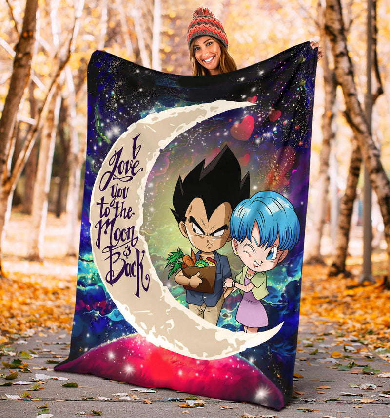 Vegeta And Bulma Dragon Ball Love You To The Moon Galaxy Blanket Nearkii