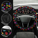 Cute Dog Footprint Premium Car Steering Wheel Cover Nearkii