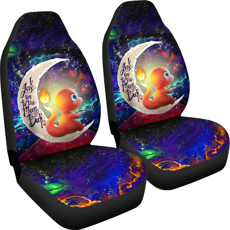 Cute Charmander Pokemon Love You To The Moon Galaxy Premium Custom Car Seat Covers Decor Protectors Nearkii