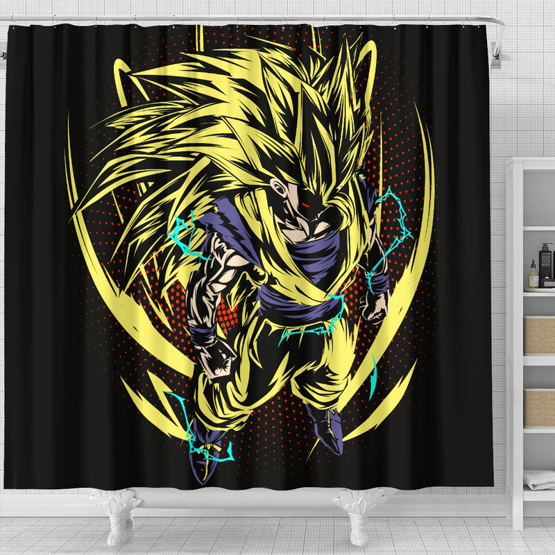Goku SSJ Dragon Ball Shower Curtain Nearkii